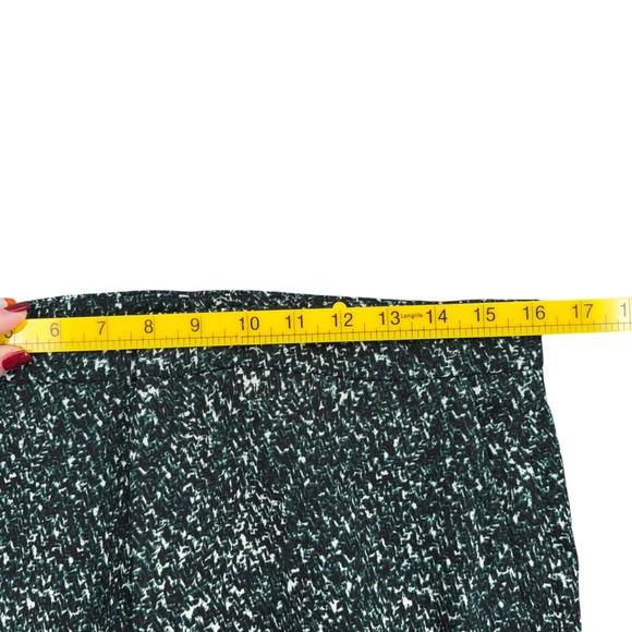 ZARA BASIC Women's Black‎ Green Speckled Pattern Trousers Pants Size M - Picture 5 of 7